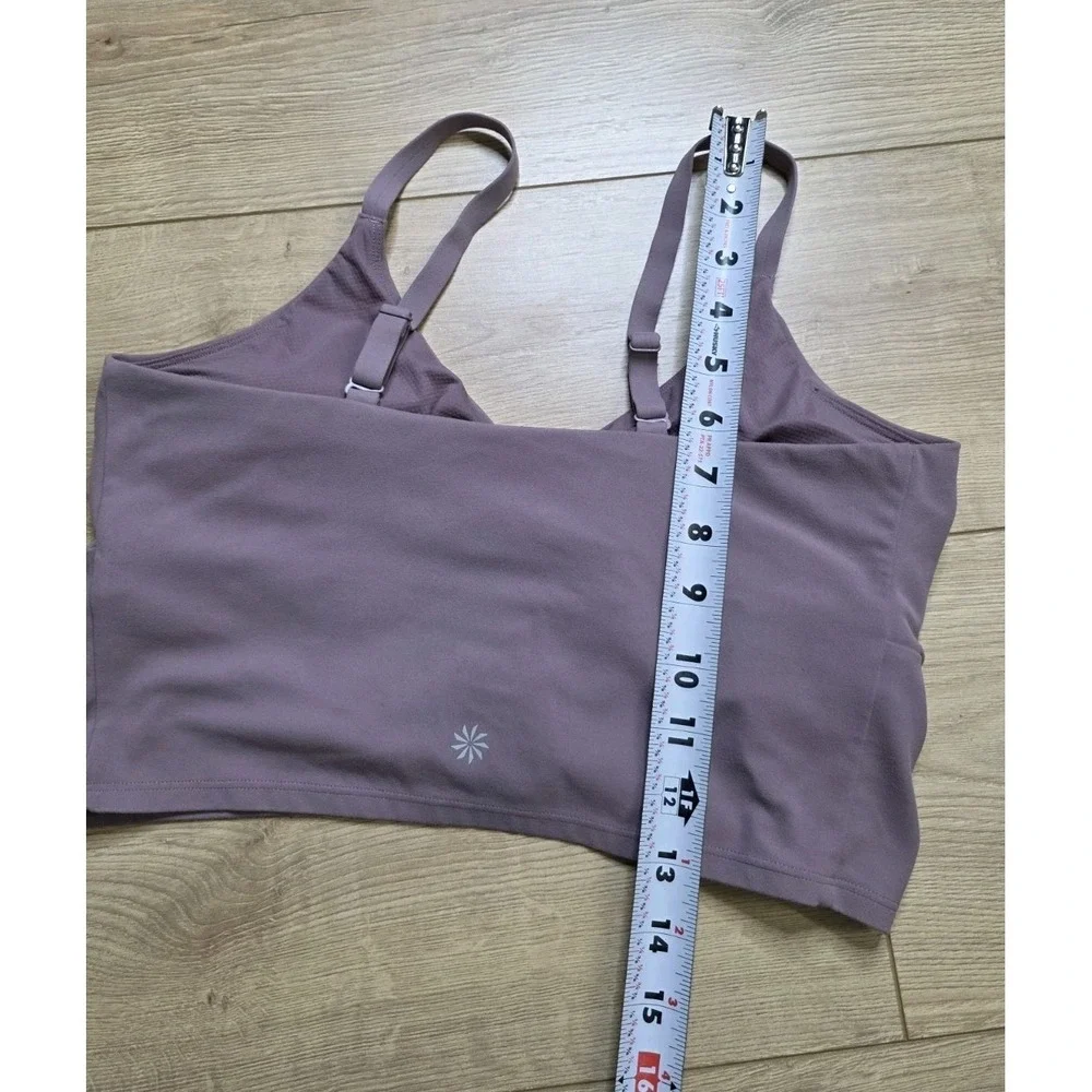 Athleta Cinch Longline Bra Women's Size Medium Mauve Purple